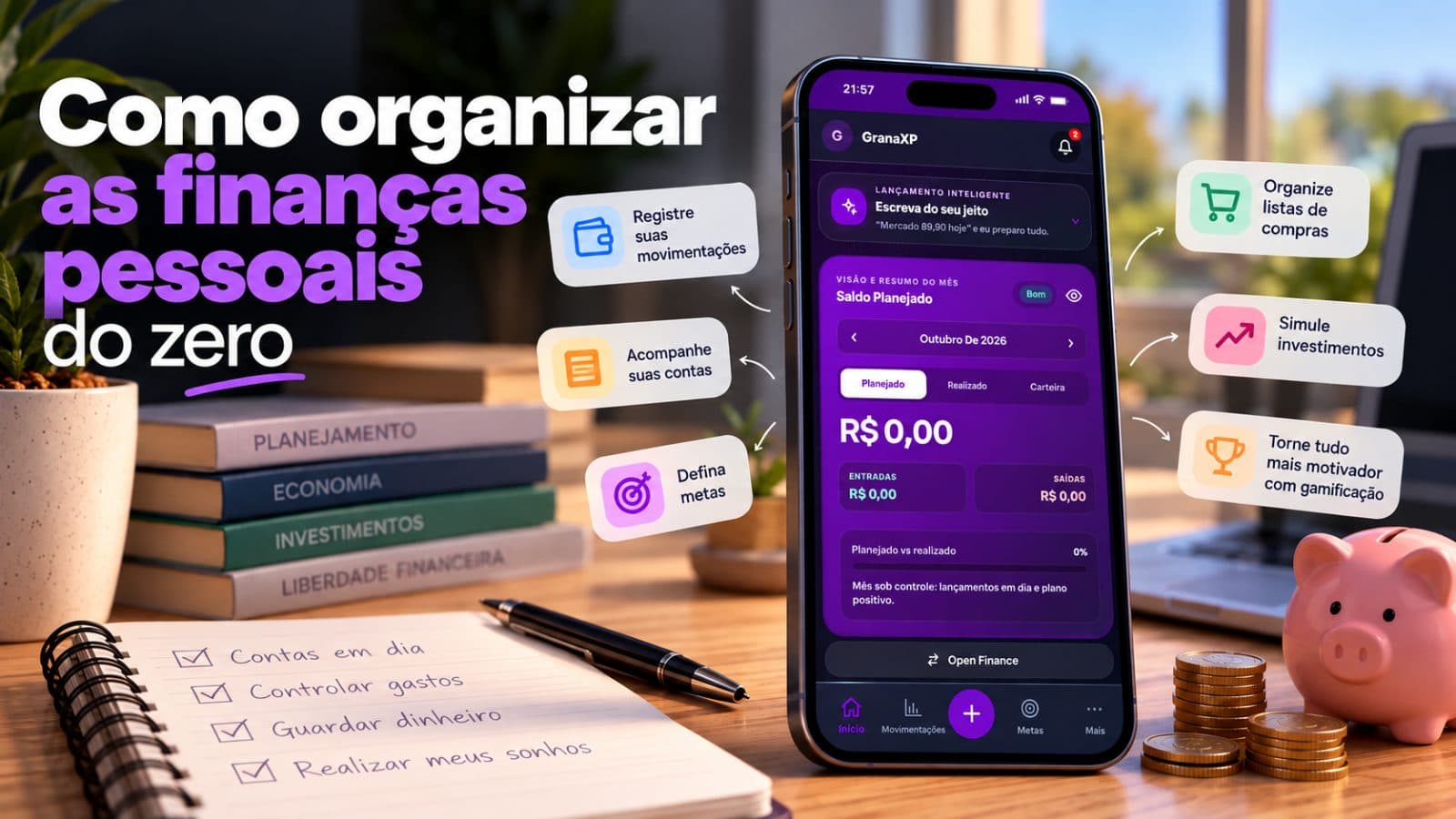 Como organizar as finanças pessoais do zero